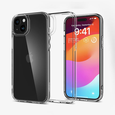 ACS07209 - iPhone 15 Series Ultra Hybrid Case in Natural Titanium showing the back